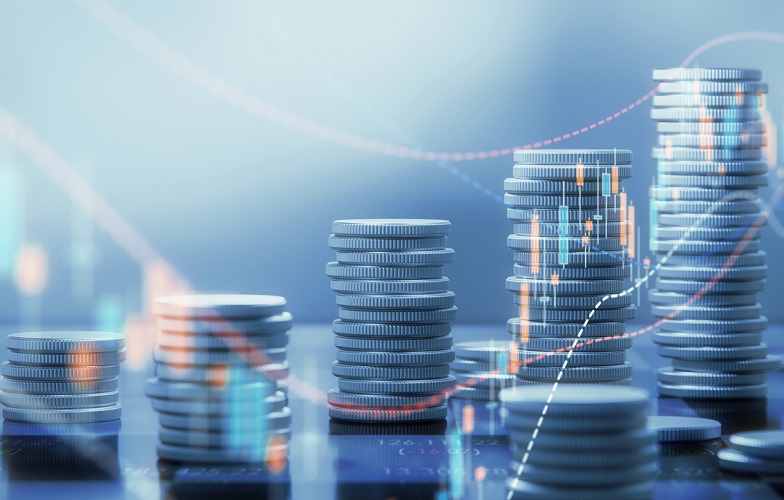 imagen de monedas son graficos de fondo