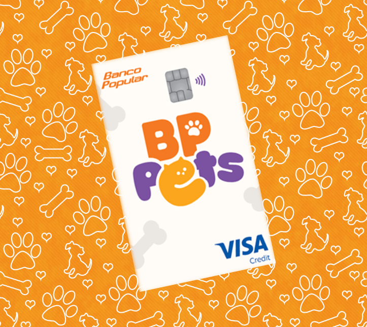 nueva tarjeta de crédito BP Pets con logo de la marca Visa