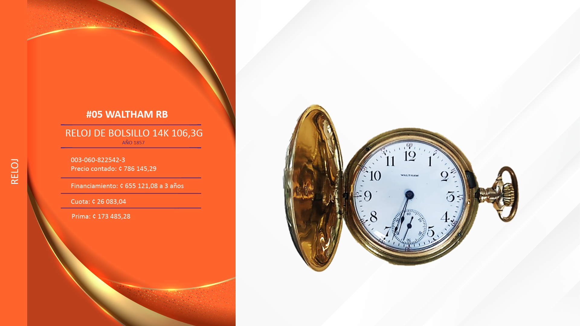 relojes de bolsillo oro