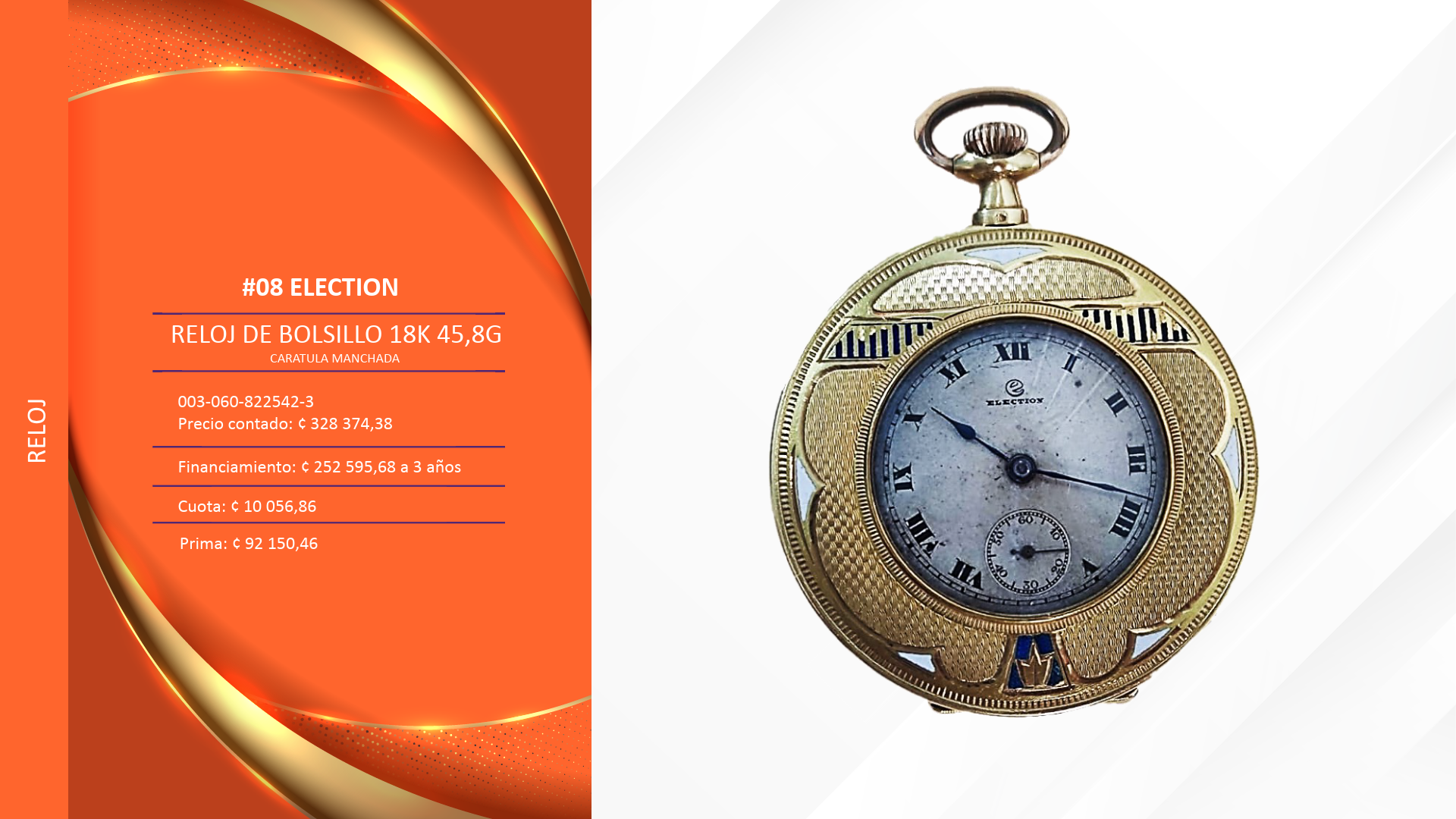 relojes de bolsillo oro