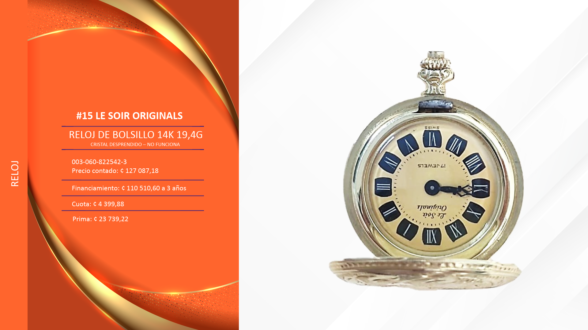 relojes de bolsillo oro