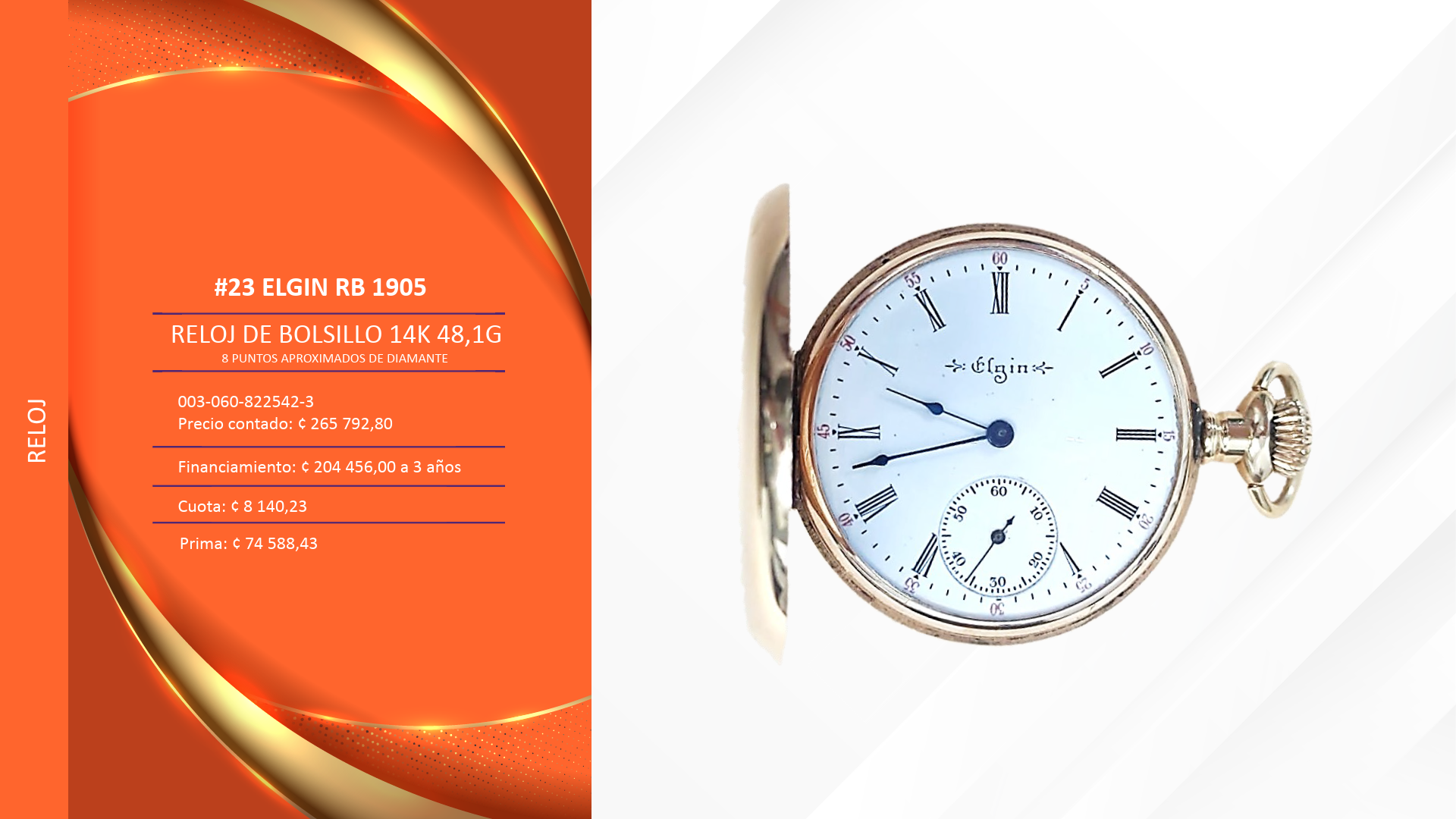 relojes de bolsillo oro